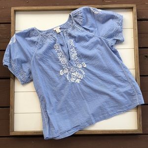 J. Crew Factory Embroidered Top